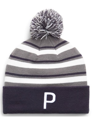 Puma Mens WRMLBL Stripe Pom Beanie
