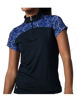Daily Sports Ladies Andria Cap Sleeve Half Neck Zipped Polo Shirt