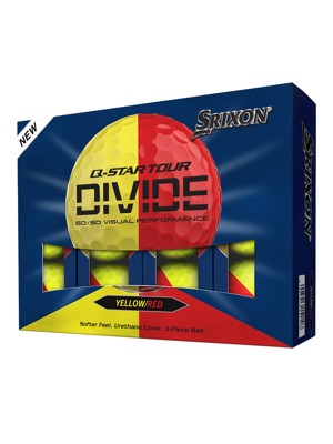 Srixon Q-Star Tour Divide 2 Yellow/Red Golf Balls (12 Balls)