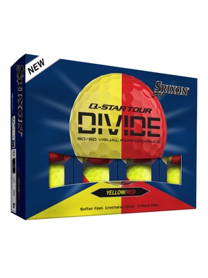 Srixon Q-Star Tour Divide 2 Yellow/Red Golf Balls (12 Balls)