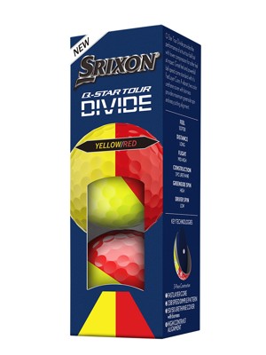 Srixon Q-Star Tour Divide 2 Yellow/Red Golf Balls (12 Balls)