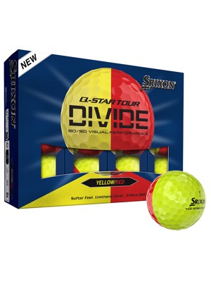 Srixon Q-Star Tour Divide 2 Yellow/Red Golf Balls (12 Balls)