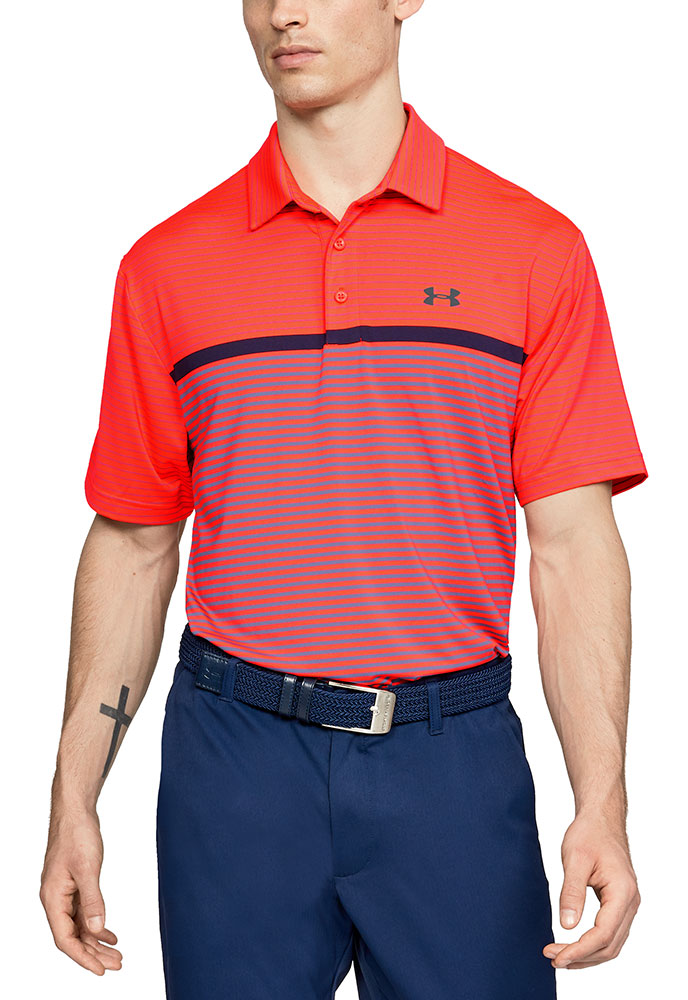 Under Armour Mens Playoff Super Stripe Polo Shirt - Golfonline