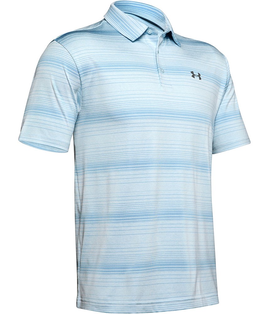 Under Armour Mens Playoff 2.0 Launch Stripe Polo Shirt - Golfonline