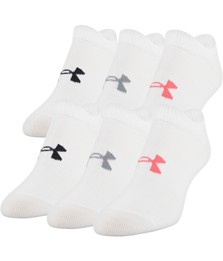 Under Armour Ladies Essential No Show Socks (6 Pairs) - Golfonline