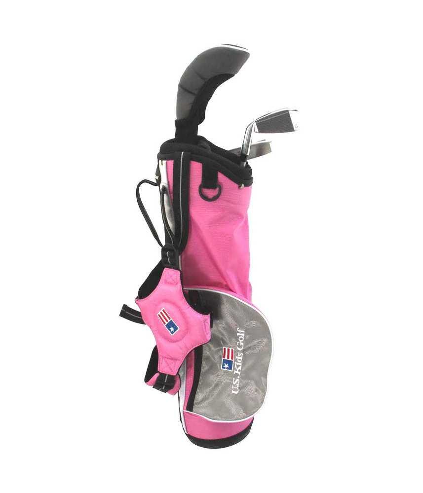 US Kids UL-39 Inch Girls Pink 3-Club Golf Package Set - Golfonline