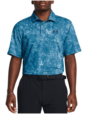Under Armour Mens Playoff 3.0 Mineral Wash Printed Polo Shirt