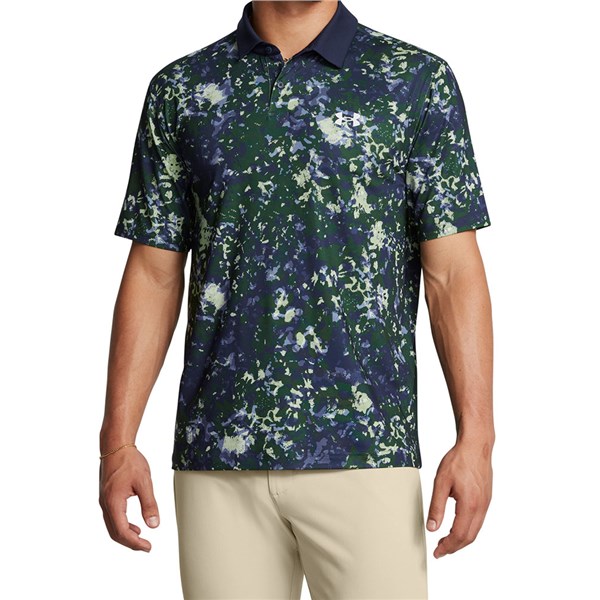 Under Amour Mens T2G Printed Marked Bloom Polo Shirt