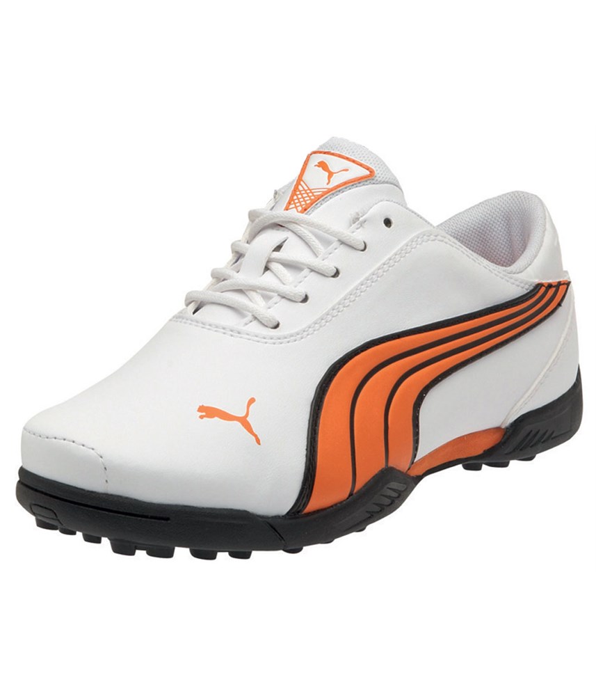 Puma Junior Super Fusion Shoes (White/Orange) 2012 - Golfonline