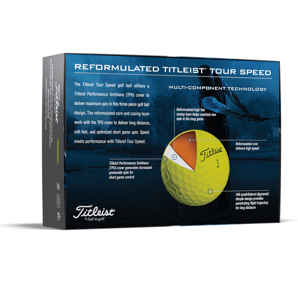 Titleist Tour Speed Yellow Golf Balls (12 Balls)