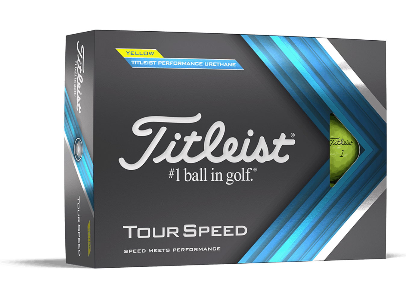 Titleist Tour Speed Yellow Golf Balls (12 Balls)