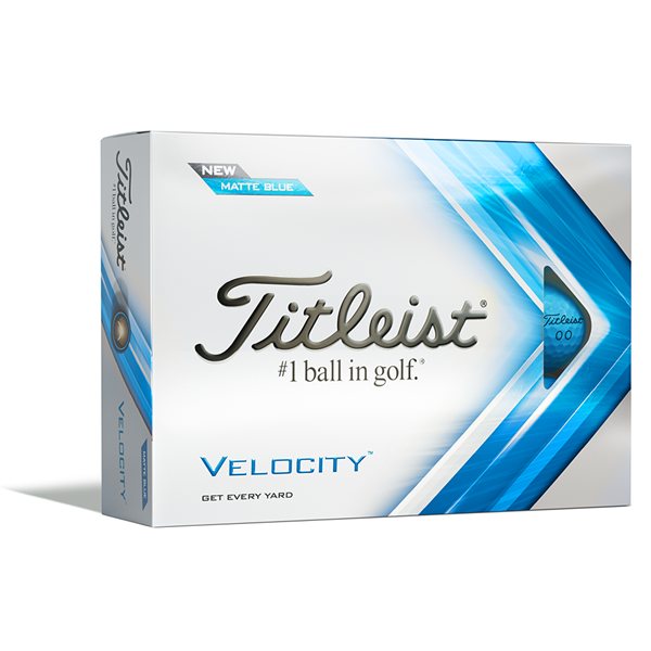 Titleist Velocity Matte Blue Golf Balls (12 Balls) - Prior Gen