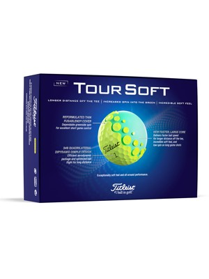 Titleist Tour Soft Yellow Golf Balls (12 Balls) - Prior Gen