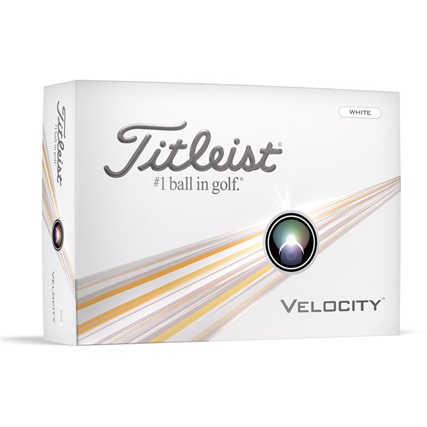 Titleist Velocity White Golf Balls (12 Balls) 2024