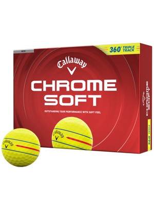 Callaway Chrome Soft 360 Triple Track Yellow Golf Balls (12 Balls)