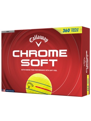 Callaway Chrome Soft 360 Triple Track Yellow Golf Balls (12 Balls)