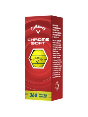Callaway Chrome Soft 360 Triple Track Yellow Golf Balls (12 Balls)