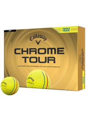 Callaway Chrome Tour Triple Track Yellow Golf Balls (12 Balls)