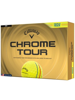 Callaway Chrome Tour Triple Track Yellow Golf Balls (12 Balls)