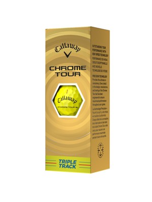 Callaway Chrome Tour Triple Track Yellow Golf Balls (12 Balls)