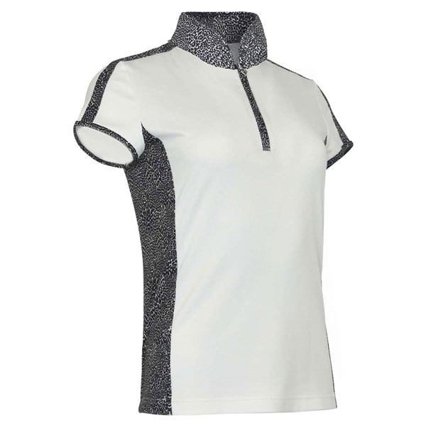 Pure Golf Ladies Brooke Cheetah Cap Sleeve Polo Shirt