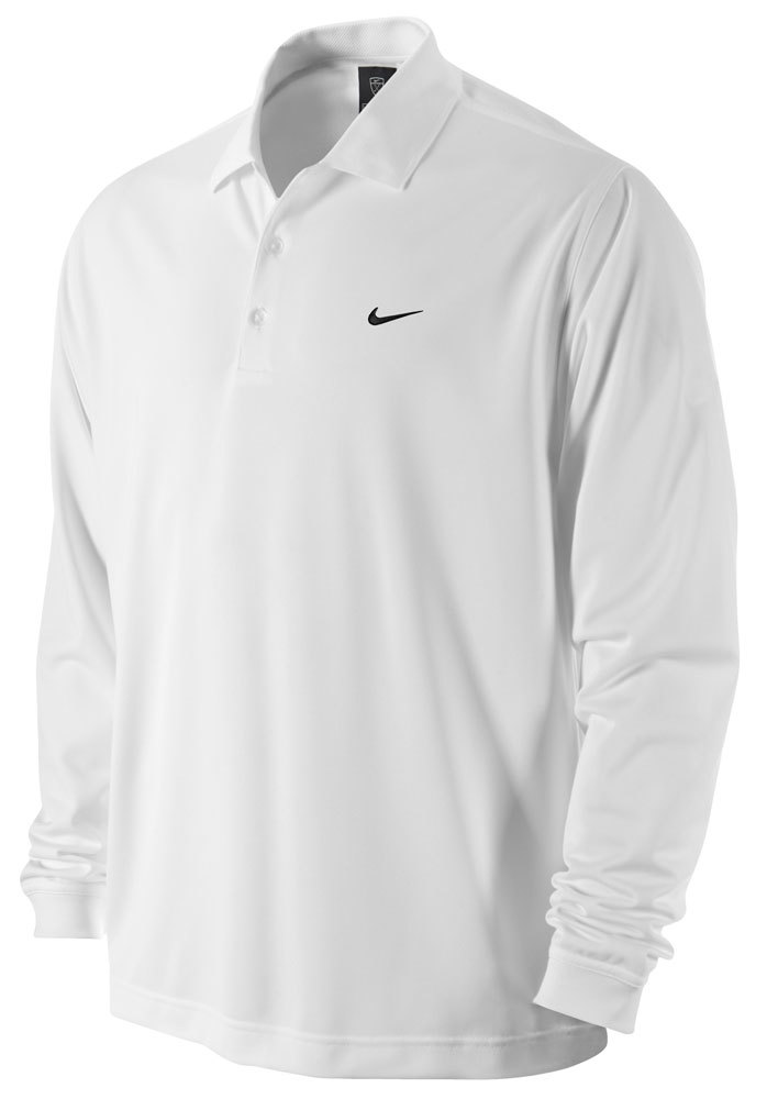 Nike Mens Dri-Fit Tech Long Sleeve Solid Polo Shirt - Golfonline