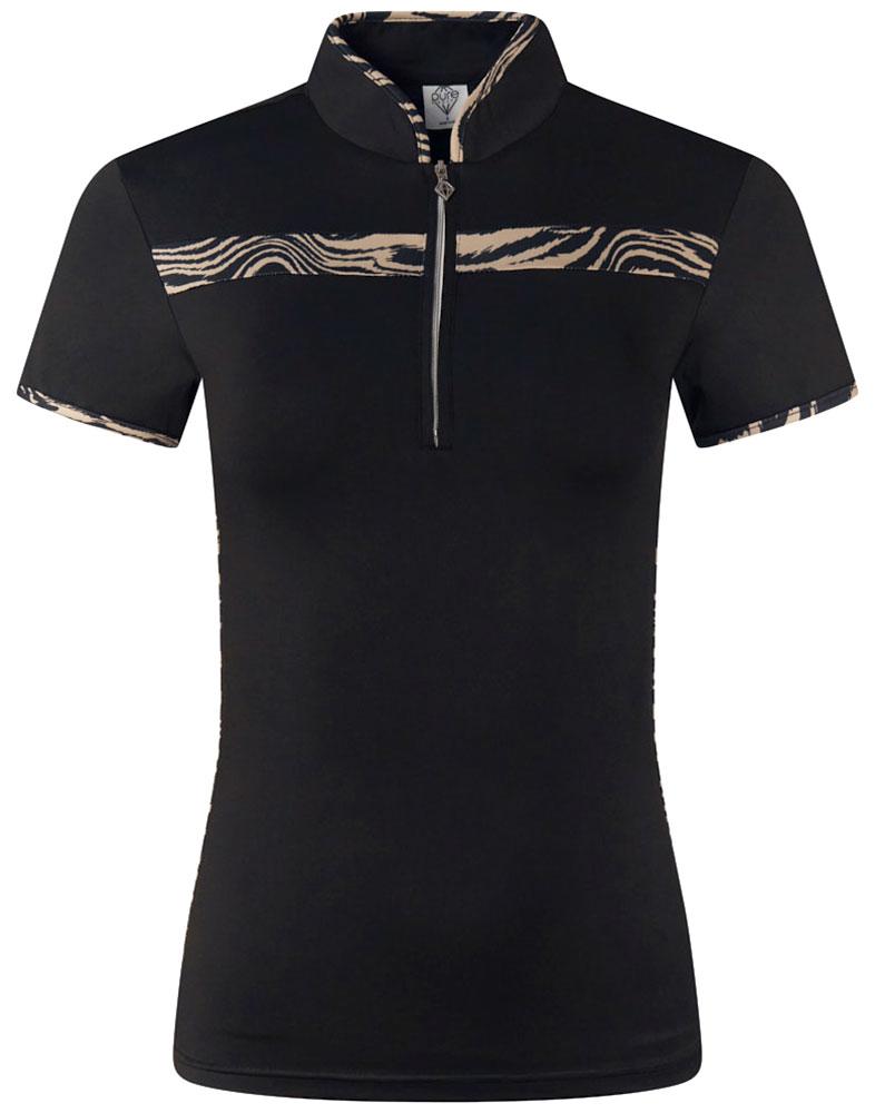 Pure Golf Ladies Keyana Cap Sleeve Polo Shirt Sand Safari