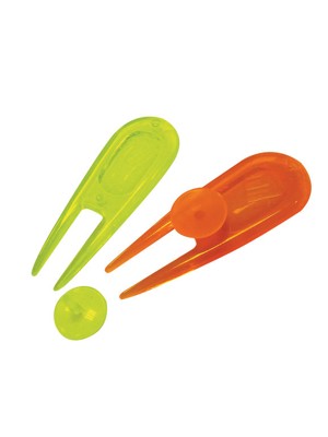 Neon Pitchfork and Ball Markers In Eco Bag (2 Pack)