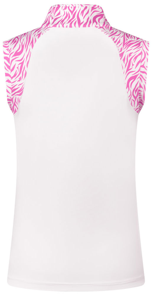 Pure Golf Dew Sleeveless Polo - Azalea Zebra - Golfonline