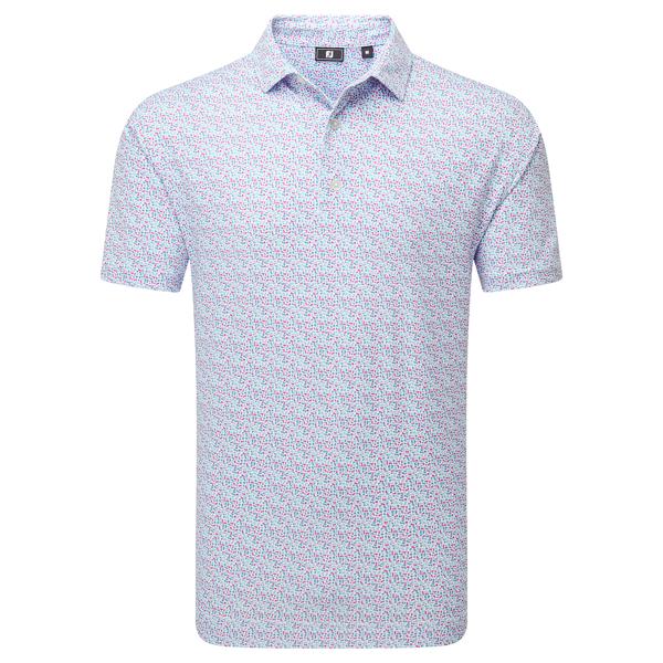 FootJoy Mens Gamer Print Pique Polo Shirt - Monterey Collection