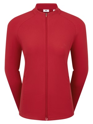 FootJoy Ladies Full Zip Rib Midlayer Pullover