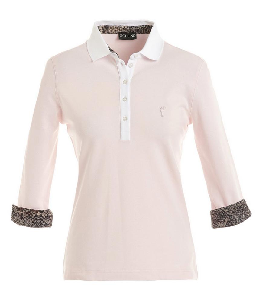 Golfino Ladies Fine Stretch Pique 3/4 Sleeve Polo Shirt