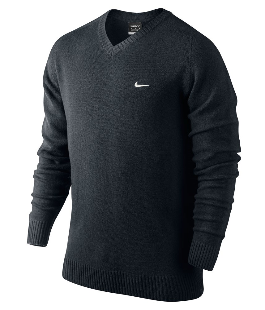 Nike Mens Lambswool V-Neck Sweater (Logo On Chest) 2013 - Golfonline