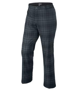 nike golf tartan trousers