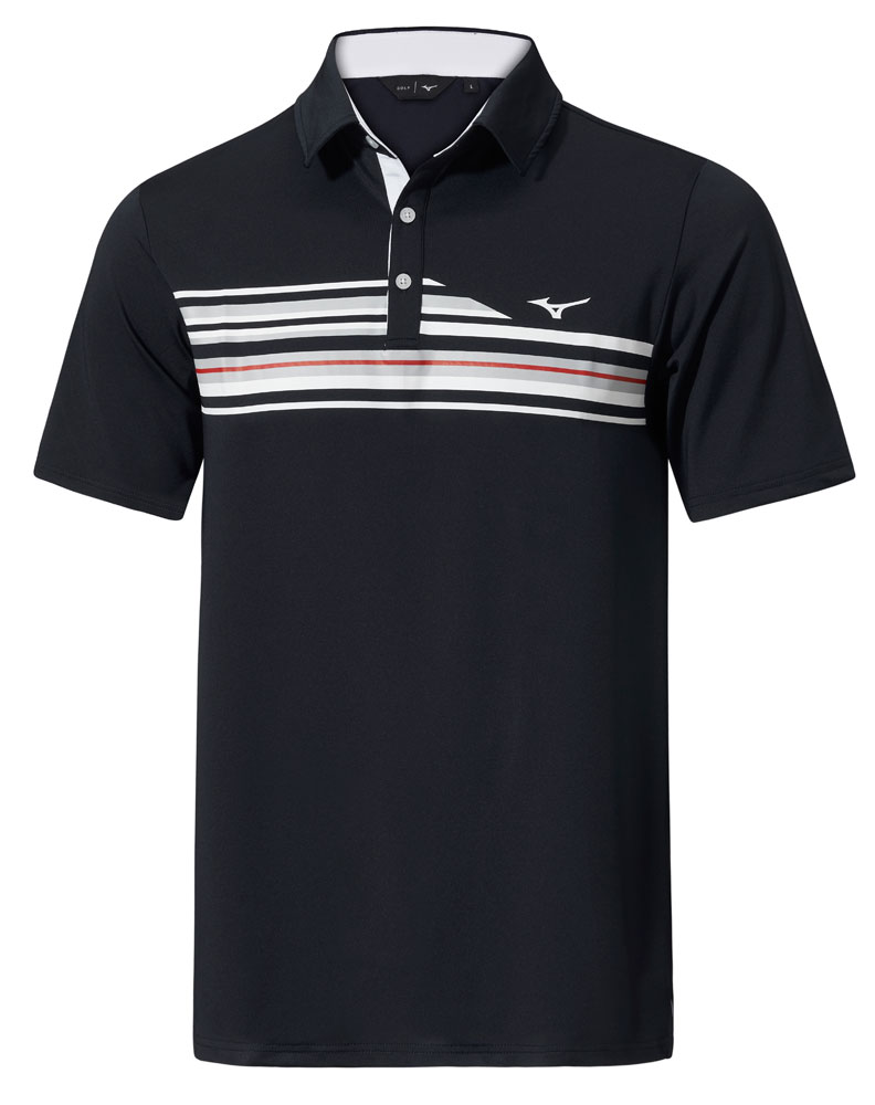 Mizuno Mens Quick Dry Elite Stripe Polo Shirt - Golfonline