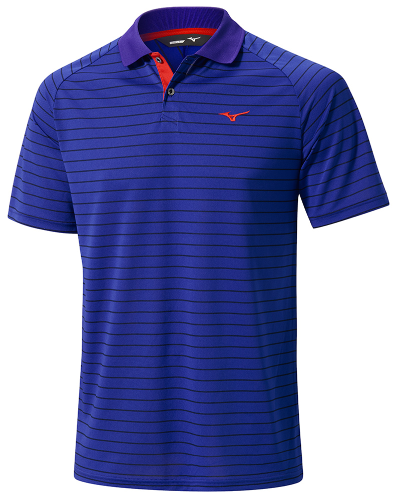 Mizuno Mens Quick Dry Stripe Polo Shirt - Golfonline