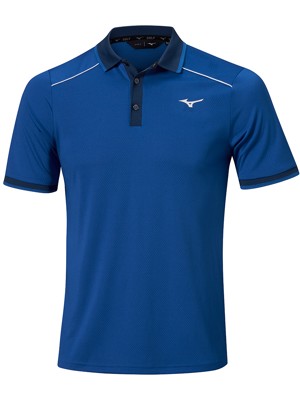 Mizuno Mens Rib Knitted Short Sleeve Polo Shirt
