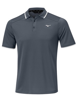 Mizuno Mens Rib Knitted Short Sleeve Polo Shirt