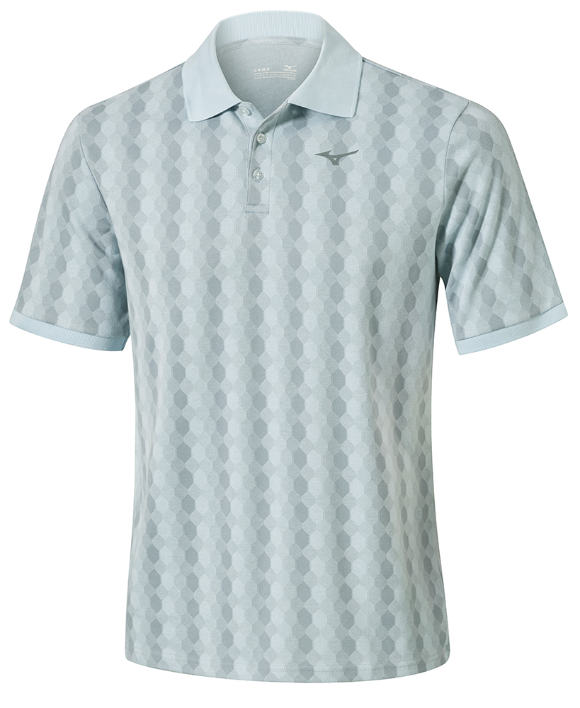 Mizuno Mens Micro Hexagonal Jacquard Polo Shirt - Golfonline