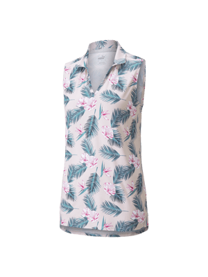Puma Ladies Cloudspun Paradise Sleeveless Polo Shirt