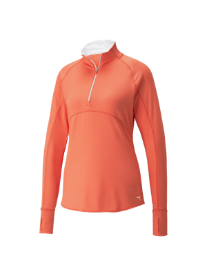Puma Ladies Gamer 1/4 Zip Long Sleeve Top