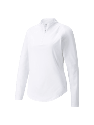Puma Ladies Shine 1/4 Zip Long Sleeve Pullover