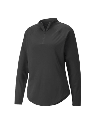 Puma Ladies Shine 1/4 Zip Long Sleeve Pullover