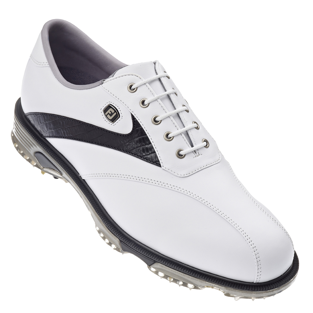 FootJoy Mens Dryjoys Tour Golf Shoes (White/Black/Lizard) 2014