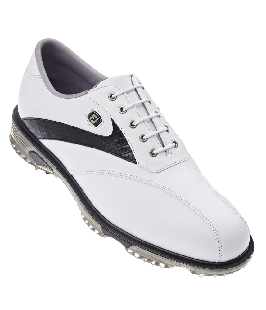 FootJoy Mens Dryjoys Tour Golf Shoes (White/Black/Lizard) 2014