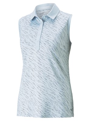 Puma Ladies Cloudspun Whitewater Sleeveless Polo Shirt