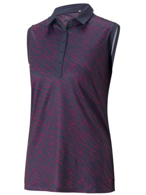 Puma Ladies Cloudspun Whitewater Sleeveless Polo Shirt