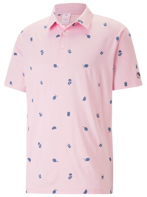 Puma Mens Cloudspun Citrus Polo Shirt - Arnold Palmer Collection
