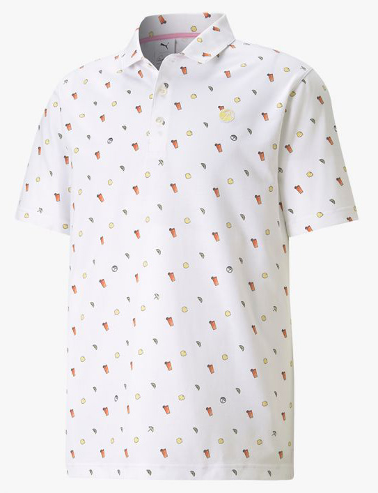 Puma Mens Cloudspun Lemons Polo Shirt - Arnold Palmer Collection