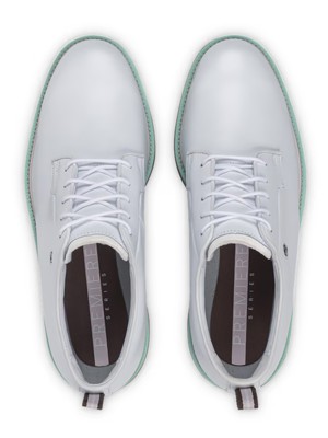 Limited Edition - FootJoy Mens Premiere Series Field Golf Shoes - White/Chestnut/Aqua Marine